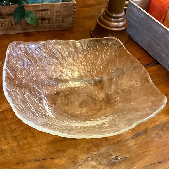 Unique Hand Blown Glass Serving Bowl - Picture 9 of 9